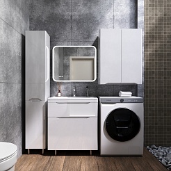 Style Line Мебель для ванной Марелла 70 Люкс Plus антискрейтч белая – фотография-2